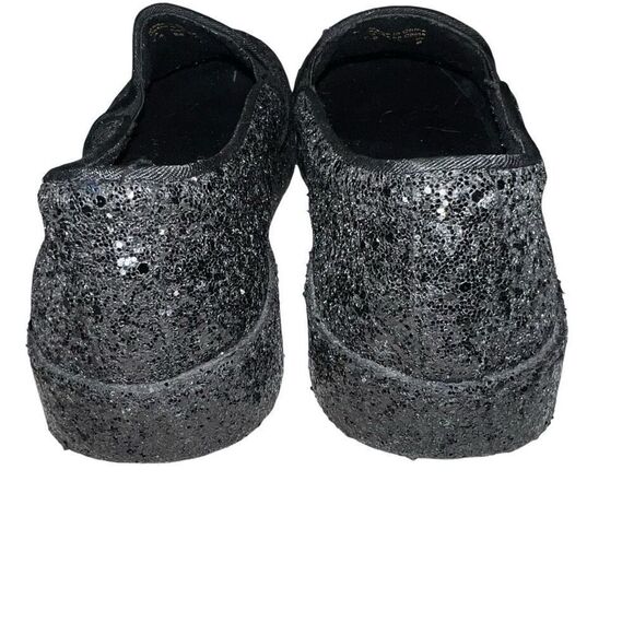Aldo Womens Size 7.5 Slip On Flats Comfort Shoes Sparkle Bling Charcoal Gray - Picture 3 of 11